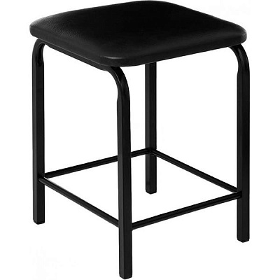 Табурет с мягким сиденьем черный