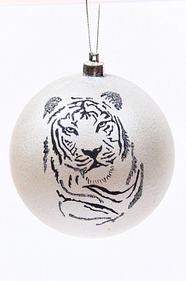 Куля новорічна Тигр 100 мм
