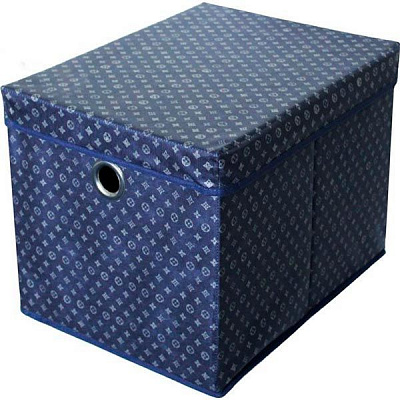 Короб для зберігання із кришкою Тарлев 15329 Navy blue синій 300x300x300 мм