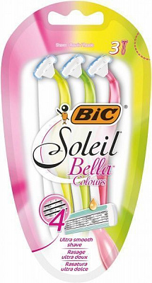 Станки одноразові BIC Soleil Bella Colours 3 шт.