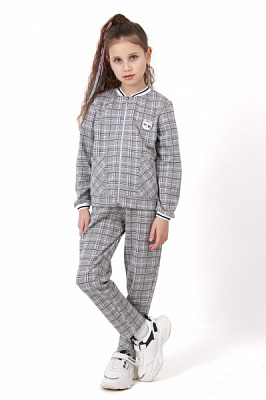 Костюм для дівчаток Mevis 2 02 р.128 сірий