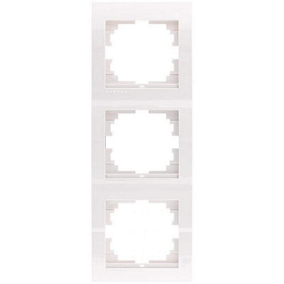 Рамка трехместная Lezard DERIY вертикальная белый 702-0200-153