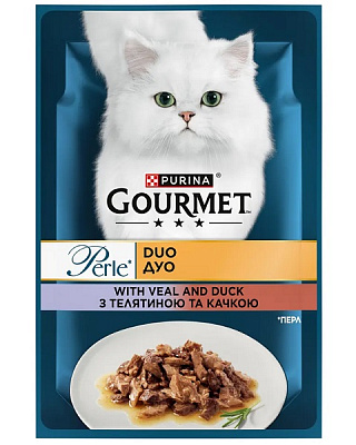 Корм Gourmet Perle мини филе в подливе с говядиной и уткой 85 г