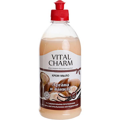 Крем-мыло Vital Charm Ваниль и аргана 500 мл