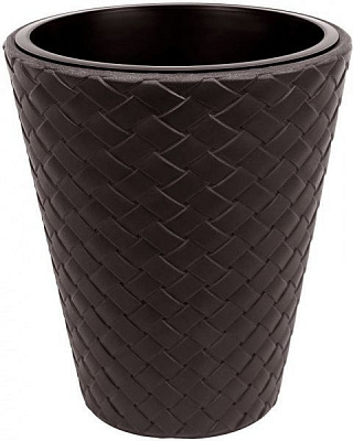 Горшок пластиковый Prosperplast Matuba 2 в 1 круглый 14л коричневый (71367-440) 