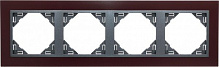 Рамка чотиримісна Efapel ANIMATO Logus універсальна металік червоний 90940 TBS