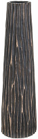Ваза полігумова чорна із коричневим Woody 15,2х15,2х37 см