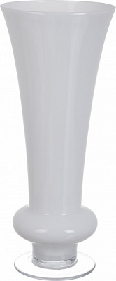 Ваза скляна Wrzesniak Glassworks Уайт 17-7633A 60 см білий