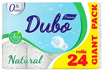 Туалетная бумага Диво Natural Premio трехслойная 24 шт.