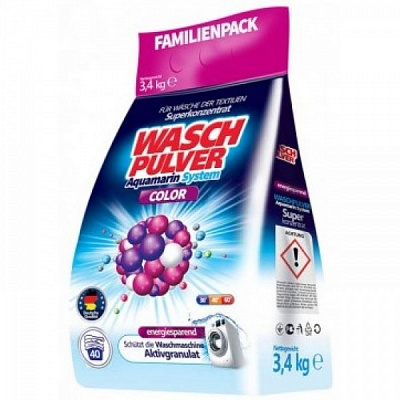 Пральний порошок для машинного та ручного прання WASCH PULVER COLOR 3,4 кг