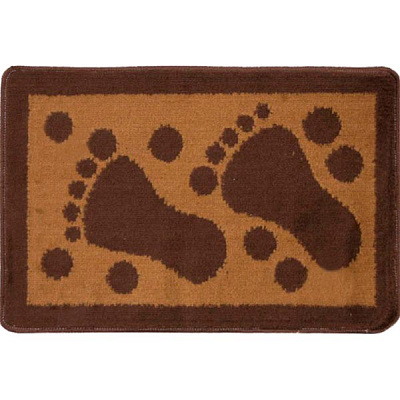 Килимок для ванної кімнати Dariana Лапки 40х60 коричневий