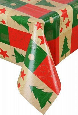 Скатертина Новорічна Стандарт 120x140 см різнокольоровий