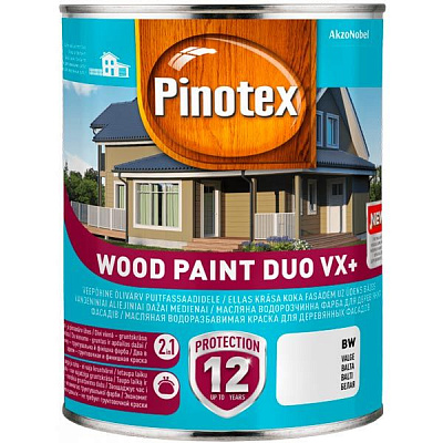 Фарба Pinotex WOOD PAINT DUO VX+ BW напівглянець белый 1 л
