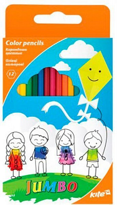 Набор цветных карандашей Jumbo 12 шт KITE