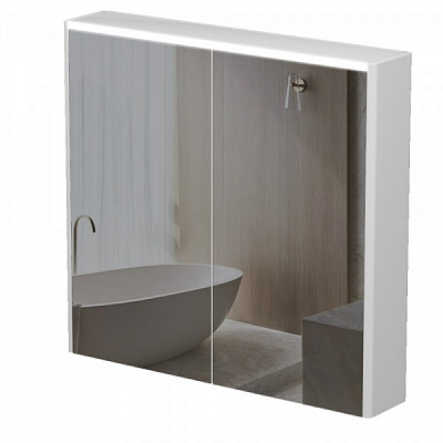 Зеркальный шкаф Aquarius Milano с LED-подсветкой 80 белый 