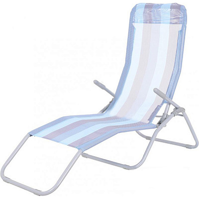 Шезлонг складаний UP! (Underprice) HYL-011 blue stripe 62x147 см