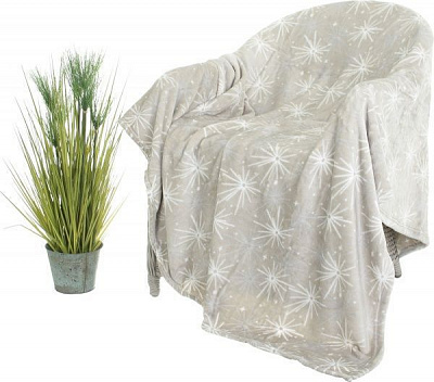 Плед Flannel Stars Grey 200x220 см серый La Nuit 