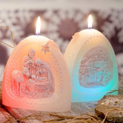 Свічка зі світлодіодним підсвічуванням Різдвяна ніч Bartek Candles