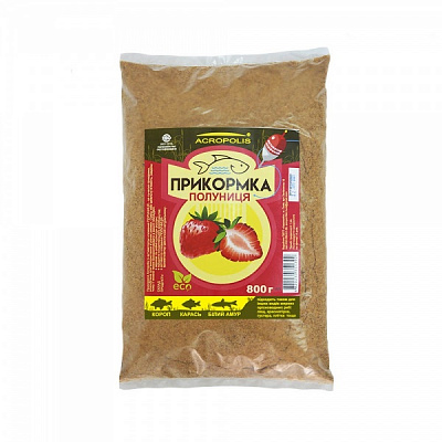 Прикормка Acropolis 800 г полуниця ECOfish