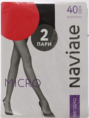 Колготки NAVIALE 1004 MИKPO 2 пари 40 den nero р. 2 черный 