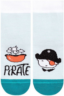 Носки детские Conte-Kids Веселые ножки 335 17С-10СП р.12 бледно-бирюзовый с рисунком 