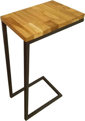 Столик приставной Морис черный/дуб 28122 300x200x600мм Метал Арт 