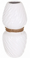 Ваза керамічна Rope 28 см білий 