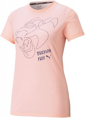 Футболка Puma Running Graphic SS TEE W 52041525 XS персиковый