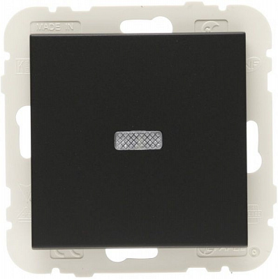 Вимикач одноклавішний Efapel Logus з підсвіткою 10 А 250В чорний 21012 TPM