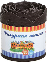 Бордюрная лента фигурная – 15 см х 9 м коричневая