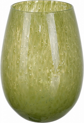 Ваза стеклянная Wrzesniak Glassworks Fin Green 17-8820A 25 см зеленый 