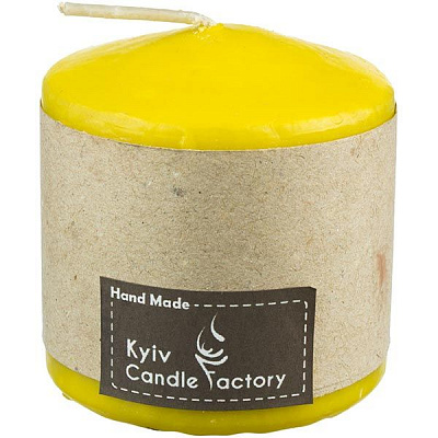 Свеча Candle Factory EcoLife желтая 60 мм