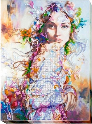 Набір для вишивання бісером на натуральному художньому холсті Весняна АВ-439 Абрис Арт