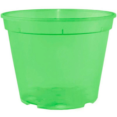 Горщик дренажний Алеана круглий 2,4л салатовий прозорий (114078)