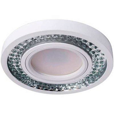 Светильник точечный Светкомплект SVC 951 с LED-подсветкой 7 Вт GU5.3 прозрачный/белый 