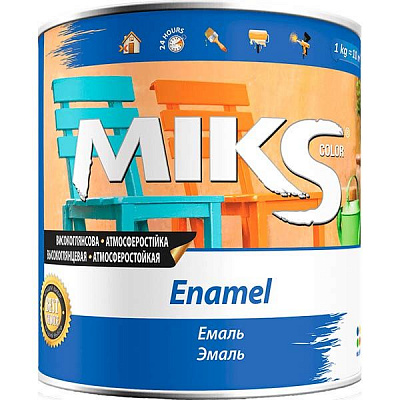 Емаль MIKS Color алкідна білий мат 2,8кг