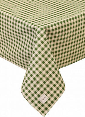 Скатерть Lucy Зеленая клетка 133x220 см зеленый La Nuit 
