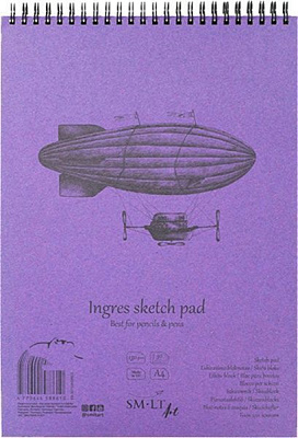 Альбом для ескізів на спіралі AUTHENTIC EB-30TS/INGRES A4 см 130 г/м² 30 сторінок Smiltainis