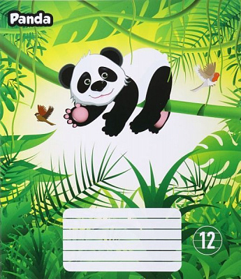 Тетрадь школьная 12 листов в линию Panda