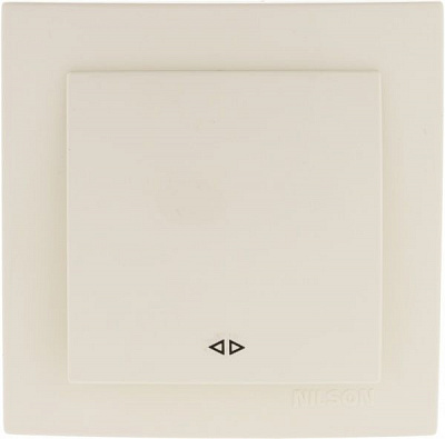 Вимикач перехресний одноклавішний Nilson Touran без підсвітки 10 А 230В кремовий 24121010