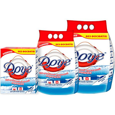 Стиральный порошок для машинной и ручной стирки Друг Морской бриз 1,5 кг