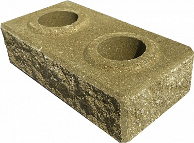 Цегла гіперпресована LEGO-FASAD колота кутова жовта