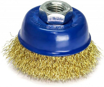 Щітка чашкова 65мм x M14, витий (рифлений) дріт d0,3 об/хв 12500 стальний дріт S&R 136132065