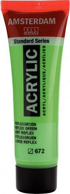 Краска акриловая зеркальный зеленый 672 20 мл Amsterdam Standart Royal Talens
