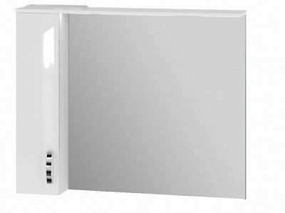 Дзеркало з шафкою ЮВЕНТА Trento TrnMC-100 ліва біла