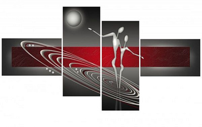 Картина модульна 4 частини Абстракція MK120 130x70 см