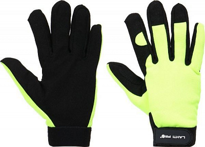 Рукавички Lahti Pro захисні з високою видимістю з покриттям мікрофібра XL (10) L