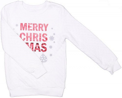 Джемпер детский Фламинго Merry Christmas р.116 белый 817-804 