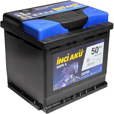 Аккумулятор автомобильный INCI Supra (Sentor) 50А 12 B L1 050 045 013 «+» справа