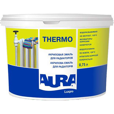 Эмаль Aura® акриловая радиаторная Luxpro Thermo белый полумат 2,5л